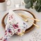 Threadmade Home Poppy Wildflower Bordered Napkin Set of 4, Multicolor - 17"W x 17"L